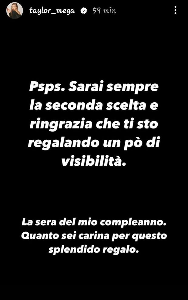 Taylor Mega, attacco durissimo alla sorella: “Ti sei messa col mio ex, sarai sempre seconda scelta”- immagine 3