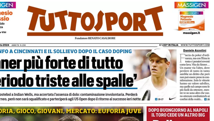 PRIMA PAGINA TUTTOSPORT OGGI: “Dopo Buongiorno al Napoli, il Toro cede un altro big” - immagine 1