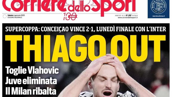 prima pagina corriere dello sport oggi