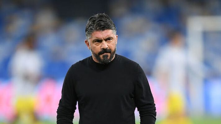 NAPLES, ITALY - MAY 23: Gennaro Gattuso, Head Coach of SSC Napoli looks on prior to the Serie A match between SSC Napoli and Hellas Verona FC at Stadio Diego Armando Maradona on May 23, 2021 in Naples, Italy. Sporting stadiums around Italy remain under strict restrictions due to the Coronavirus Pandemic as Government social distancing laws prohibit fans inside venues resulting in games being played behind closed doors. (Photo by Francesco Pecoraro/Getty Images) Italia, Gattuso il prescelto da… Buffon: ieri l’incontro, è in vantaggio su questi due allenatori - immagine 1