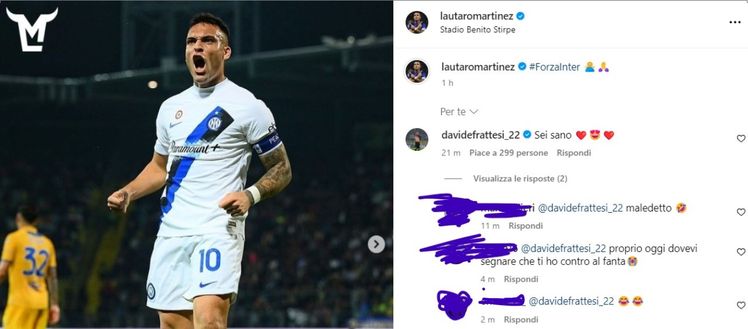 Inter, Lautaro Martinez torna al gol. Frattesi sui social: “Sei sano”- immagine 2