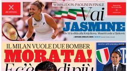 PRIMA PAGINA GAZZETTA DELLO SPORT OGGI: “Il Milan vuole due bomber”