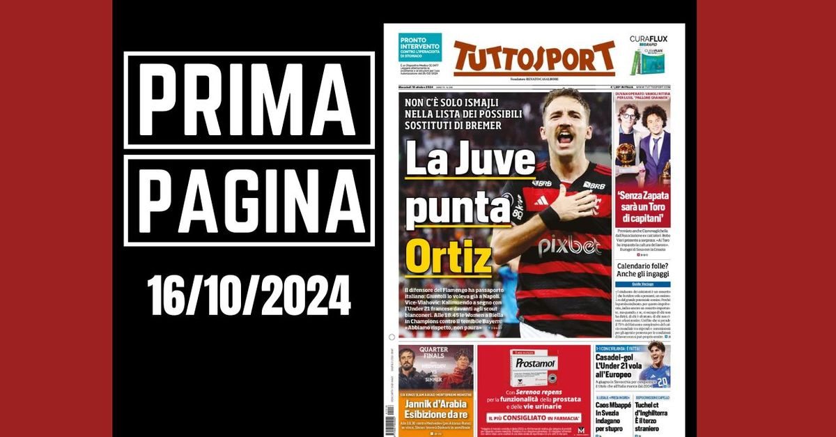 Prima pagina Tuttosport: “La Juventus punta Ortiz”