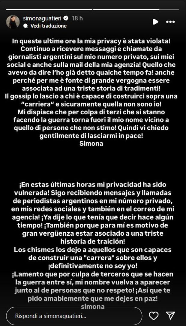 L’ex moglie di Keita: “Continuo a ricevere chiamate dall’Argentina. Per colpa di terzi il mio nome…”- immagine 2