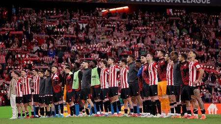 Esultanza giocatori e tifosi Athletic Bilbao