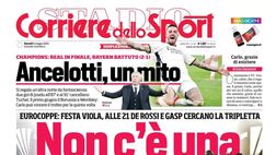 PRIMA PAGINA CORRIERE DELLO SPORT OGGI: “Coppe, non c’è una senza tre”