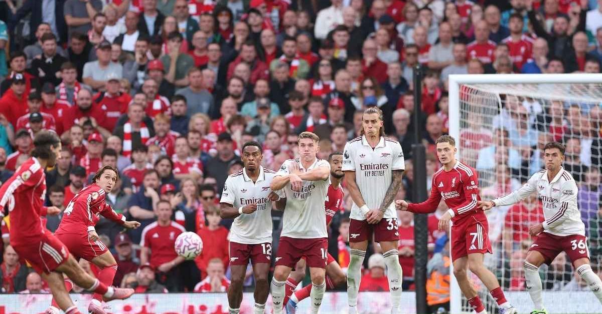 liverpool arsenal 1 0 decide una magia di szoboszlai video