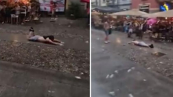 Milan-Newcastle, i tifosi inglesi ‘scivolano’ sui Navigli | VIDEO
