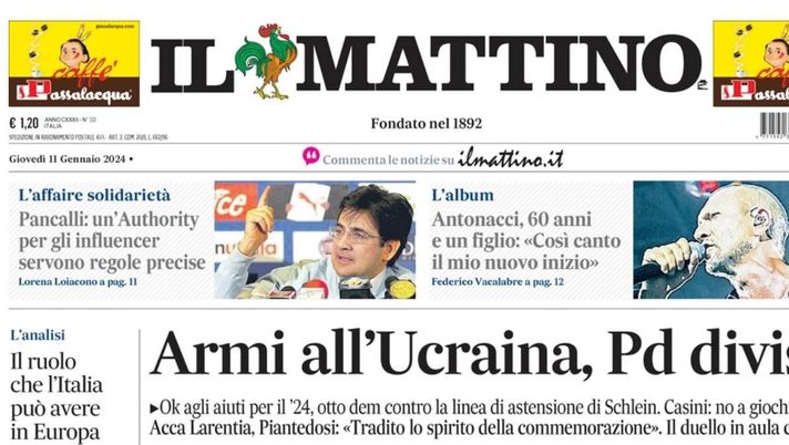 prima pagina il mattino