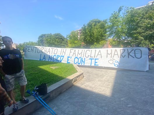 Arnautovic, lo striscione della Nord: “Bentornato in famiglia, Marko. La Nord è con te” - immagine 1