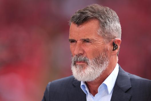 LONDRA, INGHILTERRA - 27 APRILE: Il commentatore televisivo Roy Keane durante la semifinale dell'Emirates FA Cup tra Nottingham Forest e Manchester City allo stadio di Wembley il 27 aprile 2025 a Londra, Inghilterra. (Foto di Alex Pantling/Getty Images) Roy Keane Manchester United Carrick