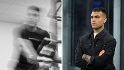 Lautaro al lavoro per tornare presto. Ieri era a San Siro con i suoi compagni