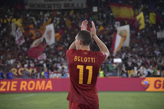 ROME, ITALY - AUGUST 30: AS Roma player Andrea Belotti afte the match the Serie A match between AS Roma and AC Monza at Stadio Olimpico on August 30, 2022 in Rome, Italy. (Photo by Luciano Rossi/AS Roma via Getty Images)