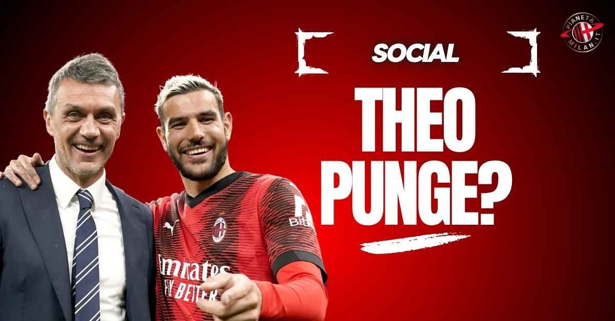 milan theo hernandez stuzzica post social con la maglia di maldini foto