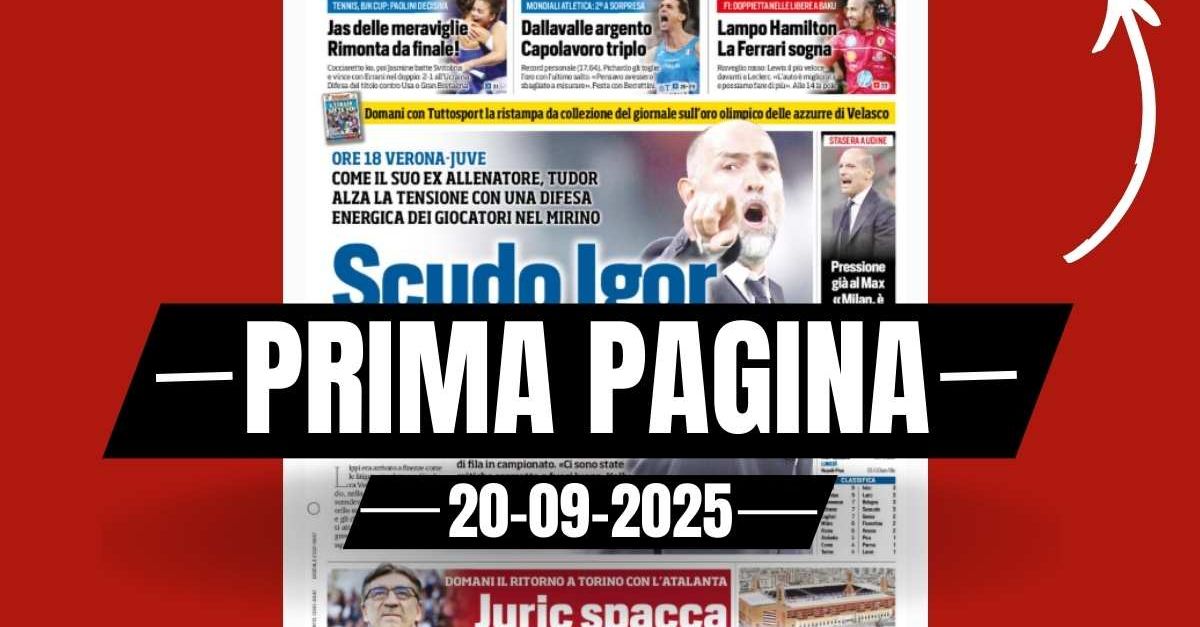 prima pagina tuttosport pressione gi224 al max milan 232 decisiva