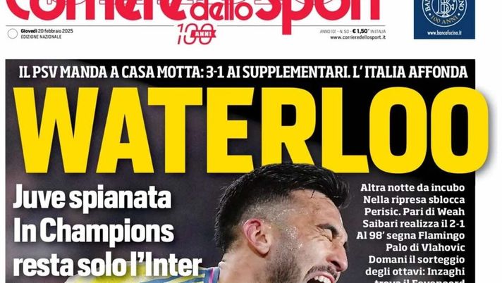 prima pagina corriere dello sport oggi