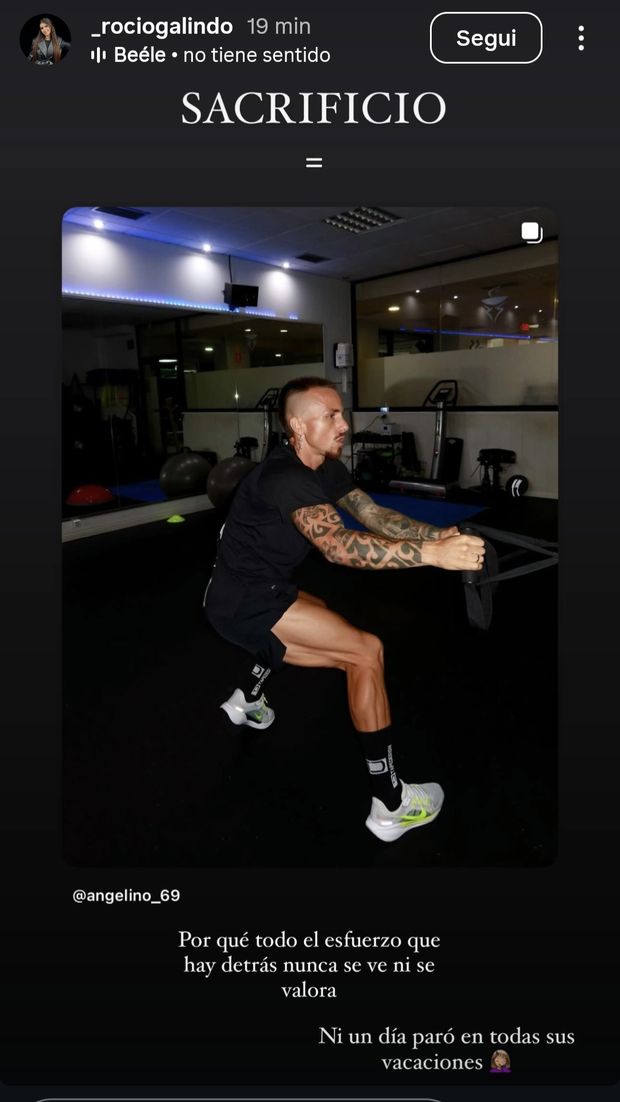 Roma, Angeliño si allena in vacanza: “Non stop”. La moglie: “Sacrificio” – FOTO- immagine 2