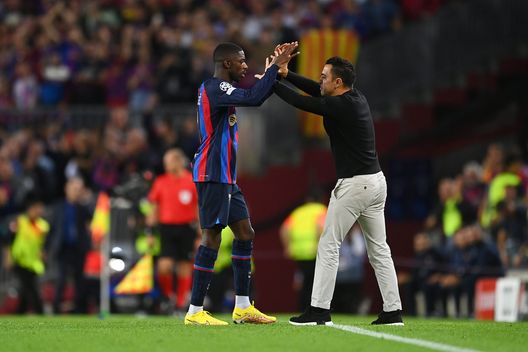 Barcellona Xavi Dembelé (getty images) Barcellona Xavi Dembelé