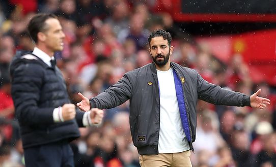MANCHESTER, INGHILTERRA - 30 AGOSTO: Ruben Amorim, Manager of Manchester United, reagisce durante il match di Premier League tra Manchester United e Burnley. (Photo by Matt McNulty/Getty Images) manchester-united-amorim-dimissioni-vittoria-burnley-premier-league