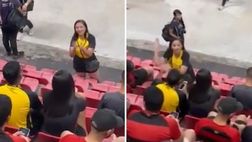 VIDEO / Partita allo stadio? Trova il marito con l’amante e lo schiaffeggia