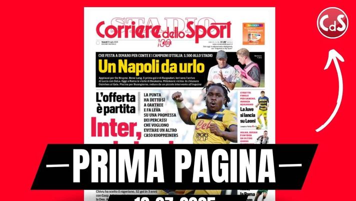 Prima pagina Corriere dello Sport: Milan, Allegri ha in testa Vlahovic
