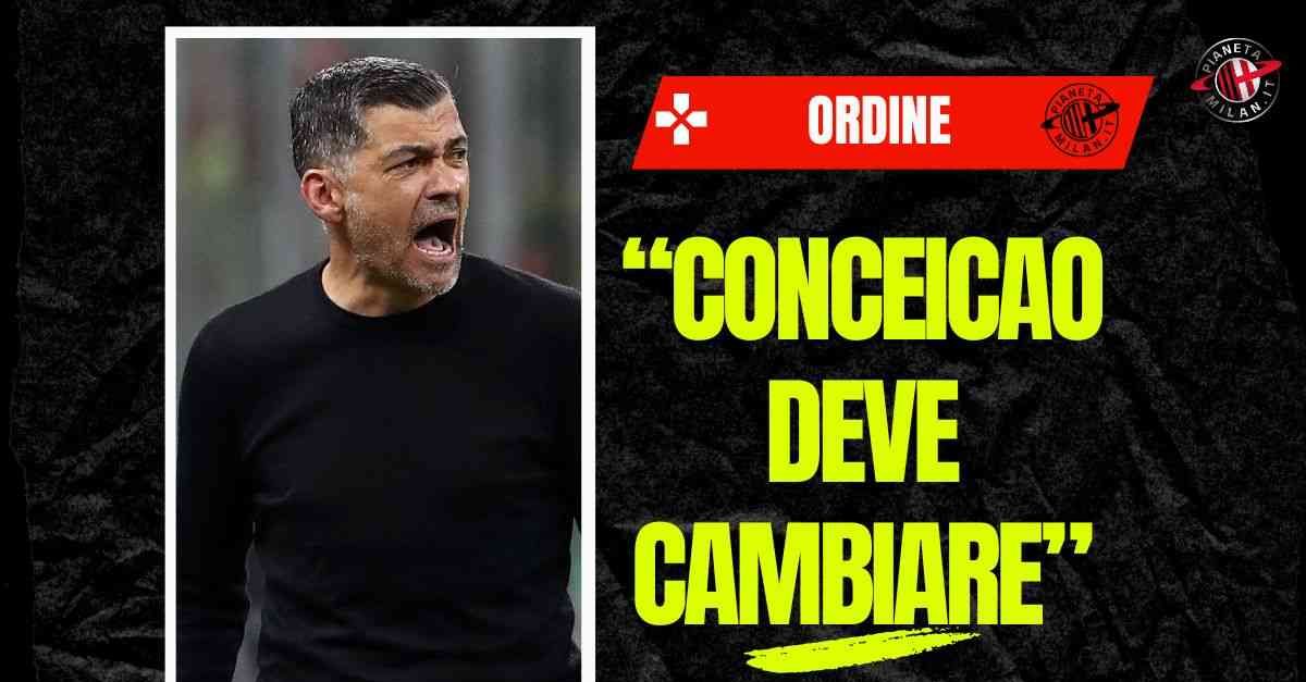 Milan, Ordine: “A Conceicao riesce quasi nulla inizialmente. La panchina …”