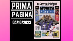 Prima pagina Gazzetta dello Sport: “Musica Inter”