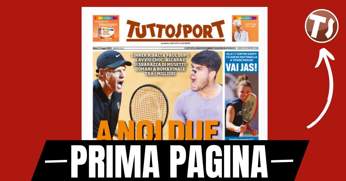 Prima pagina Tuttosport: tra Sinner, mercato e campionato Prima pagina Tuttosport: tra Sinner, mercato e campionato