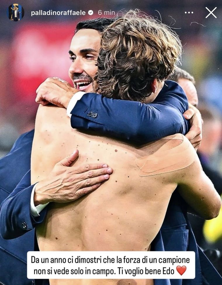 Screenshot FOTO – Palladino a Bove: “Ci hai mostrato la vera forza. Ti voglio bene Edo” - immagine 1