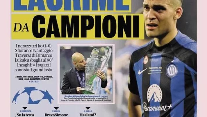 EDICOLA GDS – Lacrime da campioni. L’Inter gioca alla pari e spreca, CL al City - immagine 1