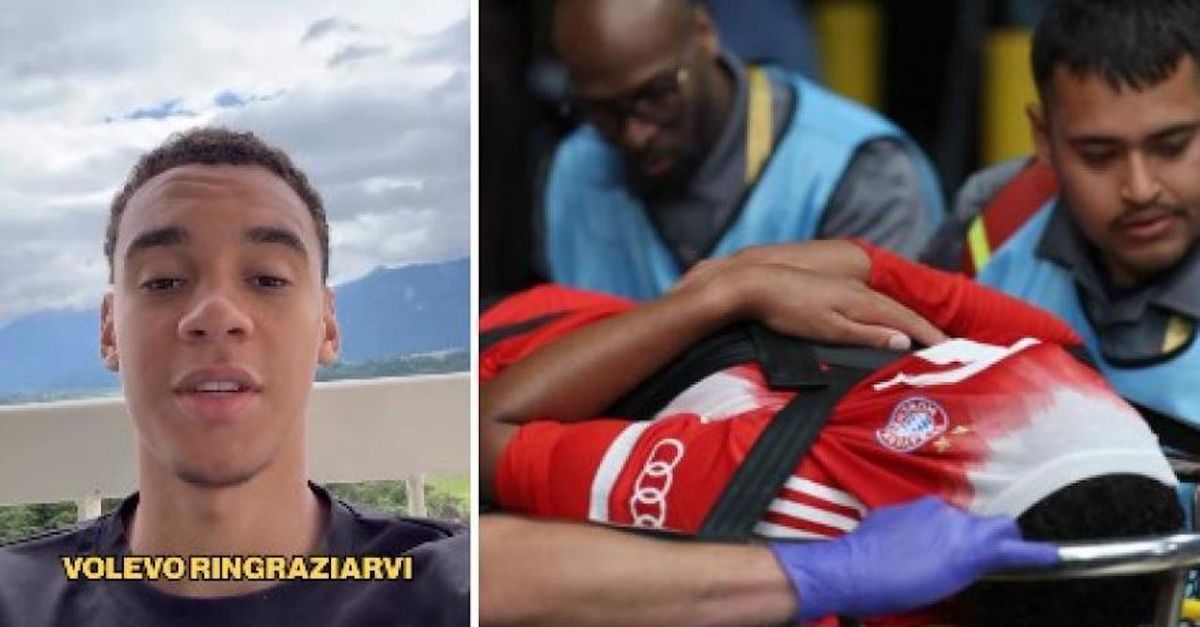 bayern messaggio di musiala dopo l8217infortunio pu242 capitare video
