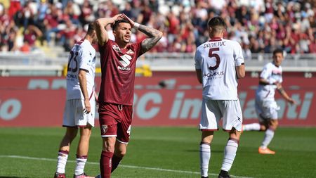 TURIN, ITALY - APRIL 16: Nemanja Radonjic of Torino FC reacts during the Serie A match between Torino FC and Salernitana at Stadio Olimpico di Torino on April 16, 2023 in Turin, Italy. (Photo by Valerio Pennicino/Getty Images)