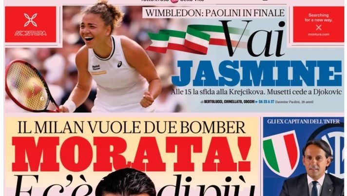 PRIMA PAGINA GAZZETTA DELLO SPORT OGGI: “Il Milan vuole due bomber” PRIMA PAGINA GAZZETTA DELLO SPORT OGGI: “Inzaghi al rinnovo, ci metto la firma”
