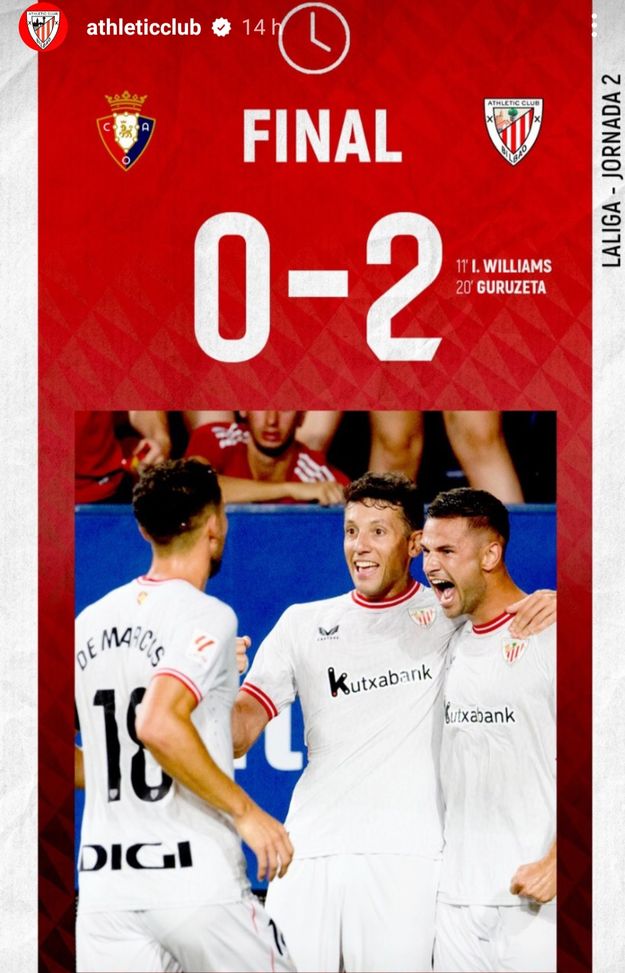 Due rossi e tanti gialli: l’Athletic Bilbao batte l’Osasuna nel derby basco- immagine 2