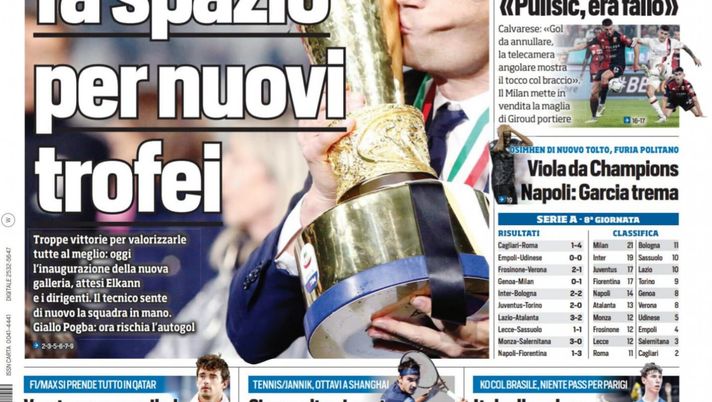 EDICOLA TS – Calvarese: “Pulisic, era fallo: gol da annullare e la telecamera lo mostra” - immagine 1
