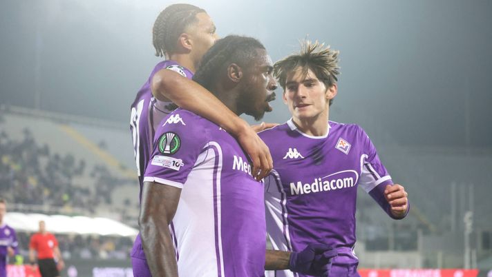 GERMOGLI PH: 11 DICEMBRE 2025 FIRENZE STADIO ARTEMIO FRANCHI CONFERENCE LEAGUE FIORENTINA VS DINAMO KIEV NELLA FOTO GOL ESULTANZA KEAN Fiorentina: contro il Losanna per tagliare il primo traguardo stagionale - immagine 1