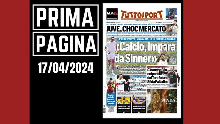 Prima pagina Tuttosport 17 aprile