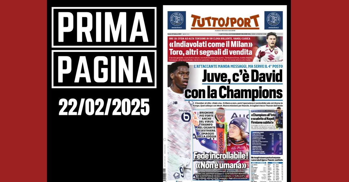 Prima pagina Tuttosport – Torino, Vanoli: “Indiavolati come il Milan”