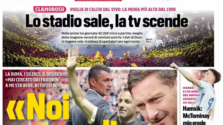prima pagina corriere dello sport oggi