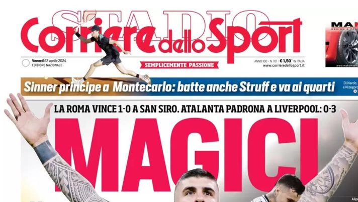prima pagina corriere dello sport oggi