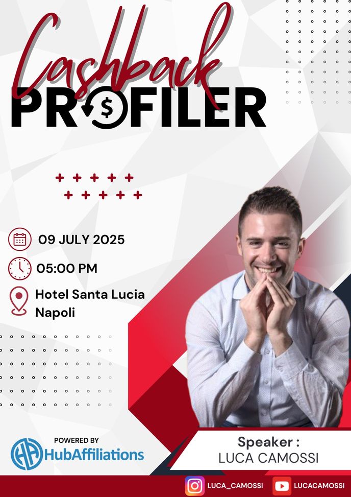 Luca Camossi e Hub Affiliations, il volto nuovo del betting: il 9 luglio a Napoli nasce “Cashback Profiler”- immagine 2
