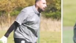 Ex Milan, Donnarumma a lavoro con il Manchester City | VIDEO