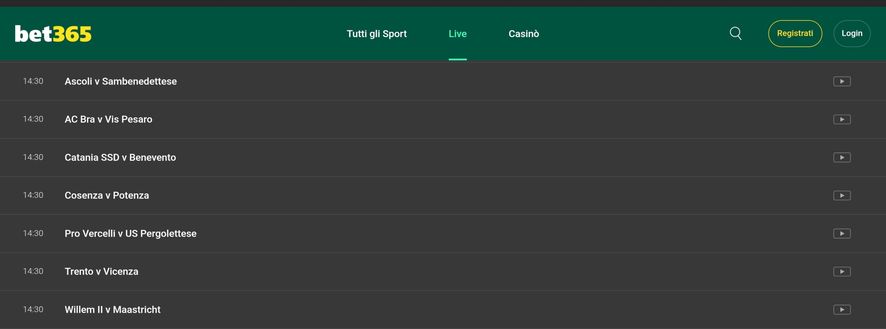 Trento-Vicenza: Streaming Bet365 Streaming Trento-Vicenza: la Serie C in Diretta TV e Live Gratis- immagine 2
