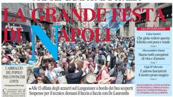 Il Napoli sui media: le prime pagine dei quotidiani di oggi