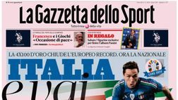 PRIMA PAGINA GAZZETTA DELLO SPORT OGGI: “Italia e vai”
