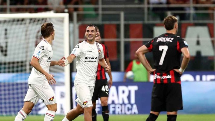 esultanza gol Federico Bonazzoli Cremonese Milan-Cremonese 1-2 Serie A 2025-2026