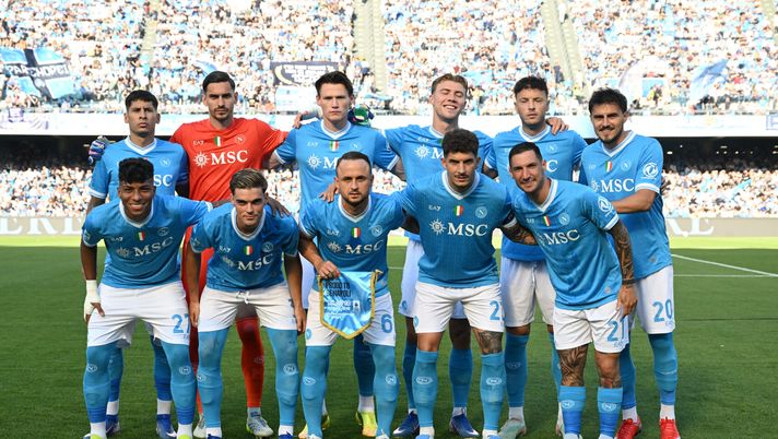 NAPLES, ITALY - MAY 24: Napoli starting XI during the Serie A match between SSC Napoli and Udinese Calcio at Stadio Diego Armando Maradona on May 24, 2026 in Naples, Italy. (Photo by SSC Napoli/SSC Napoli) napoli