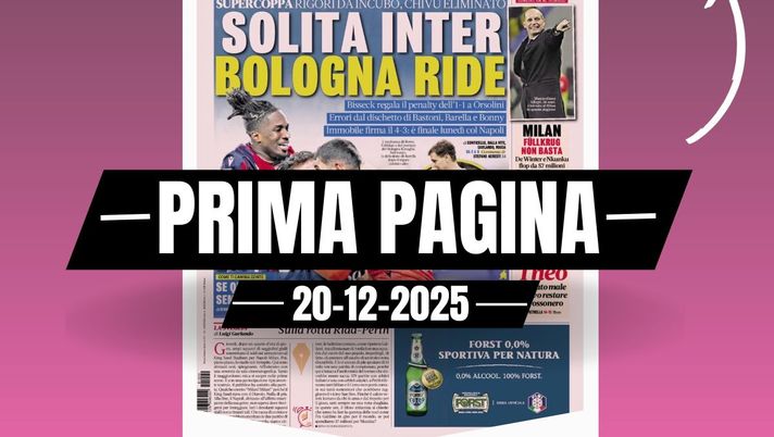 Prima pagina Gazzetta dello Sport: “Milan, Fullkrug non basta” - immagine 1