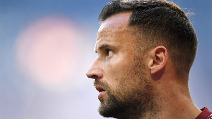 SAINT PETERSBURG, RUSSIA - JULY 02: Haris Seferovic of Switzerland looks on during the warm up prior to the UEFA Euro 2020 Championship Quarter-final match between Switzerland and Spain at Saint Petersburg Stadium on July 02, 2021 in Saint Petersburg, Russia. (Photo by Kirill Kudryavstev - Pool/Getty Images) Seferovic