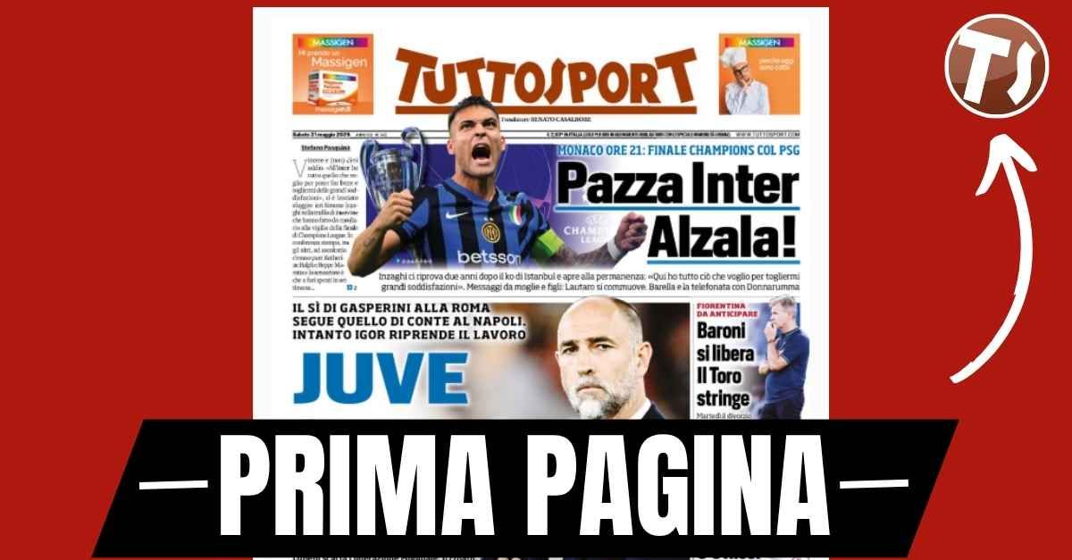 Prima pagina Tuttosport: Reijnders al City. Per Allegri c’è Ricci